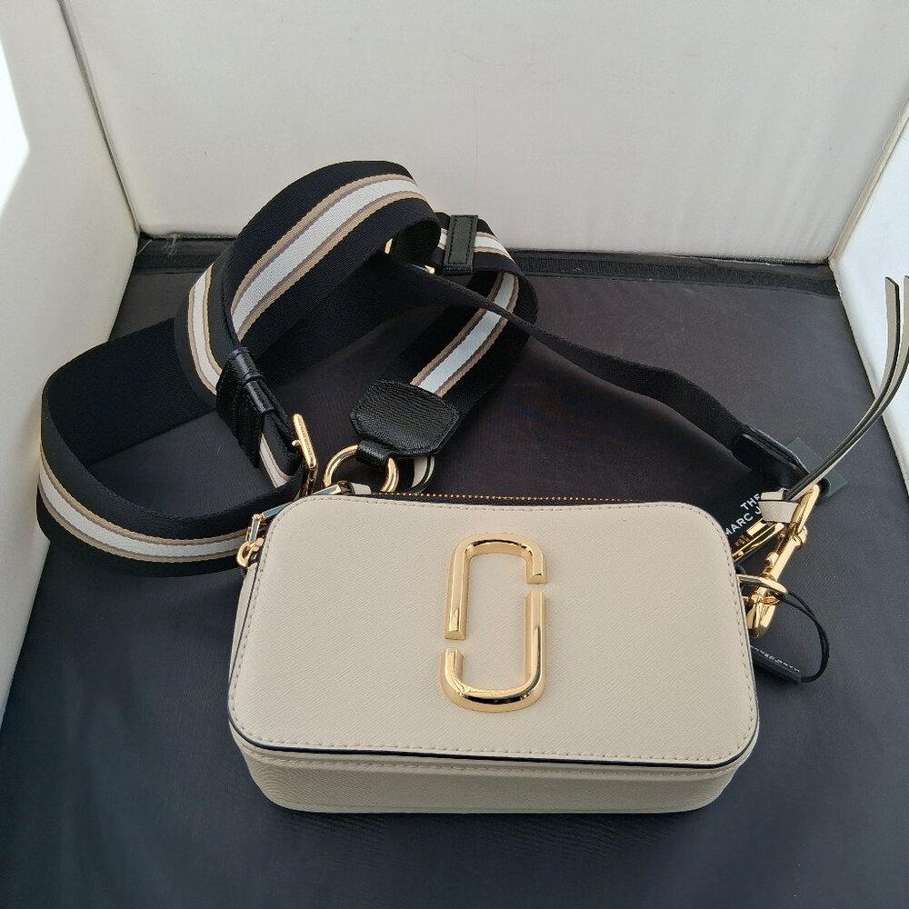 Marc Jacobs The Snapshot New Cloud White Multi Crossbody Purse NWT